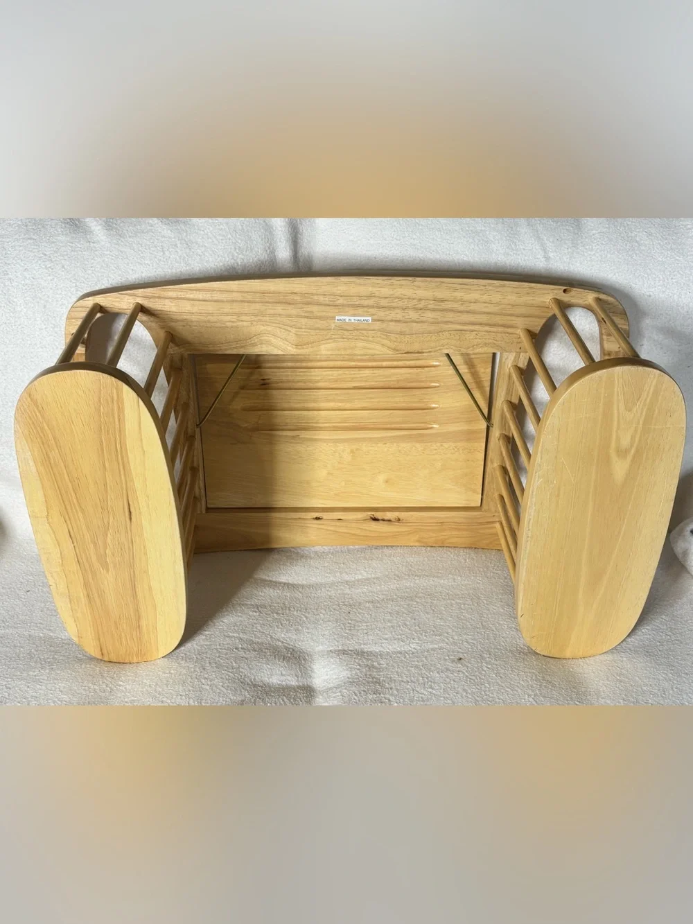 Vintage wooden bed tray and adjustable reading stand and racks